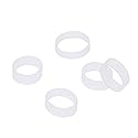 ONLYKXY 100 Pieces 10mm ID 12mm OD Clear Silicone Cable Ties, Data Lines Silicone Cord Ties, Reusable Rubber Rings, Cable Tie Straps, Rubber bands