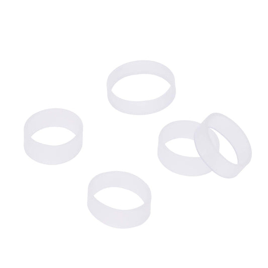 ONLYKXY 100 Pieces 10mm ID 12mm OD Clear Silicone Cable Ties, Data Lines Silicone Cord Ties, Reusable Rubber Rings, Cable Tie Straps, Rubber bands
