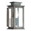 Livex Lighting 20191-29 Transitional One Light Outdoor Wall Lantern from Princeton Collection in Pwt, Nckl, B/S, Slvr. Finish, Vintage Pewter