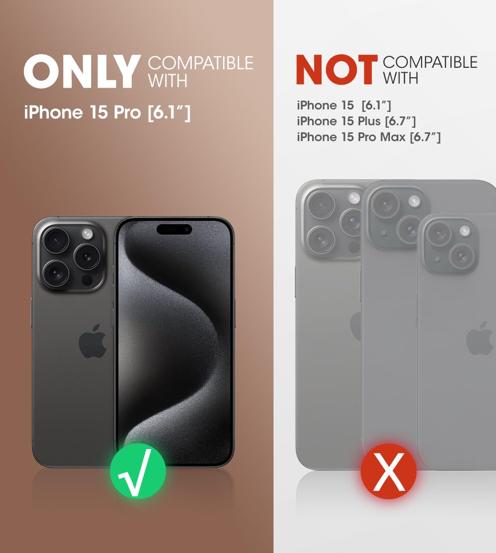 SUPCASE for iPhone 15 Pro Case (Unicorn Beetle Mag), [Compatible with MagSafe] [Military-Grade Protection] Protective Slim Clear Magnetic Shockproof