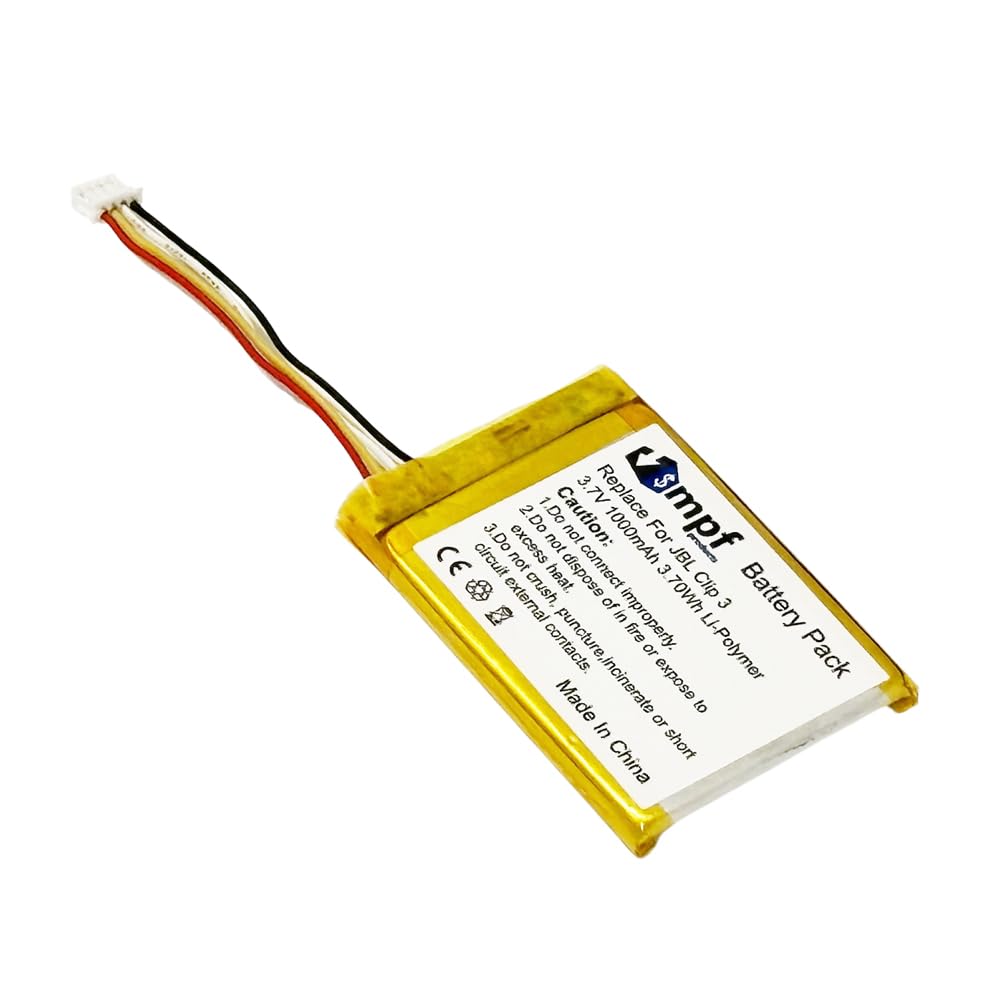 MPF Products 1000mAh L0721-LF Battery Replacement Compatible with JBL Clip 3 Portable Bluetooth Wireless Speaker