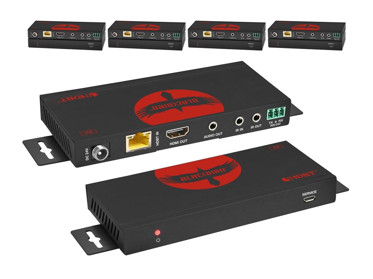 Monoprice Blackbird Pro‑Series 8x8 HDMI Matrix, 8 HDMI inputs, 8 HDMI and HDBaseT Mirrored Outputs, 18Gbps, 4K2K@60Hz (YUV 4:4:4), HDR, HDR10, HDR10+