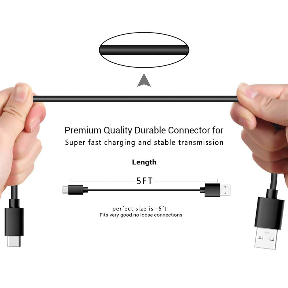 USB C Charger Cord Charging Cable Compatible for Jabra Elite 75t Elite 85 t 85h Elite Active 75t Headphones, Insmy C30 M10S, Cowin ky02, Skullcandy