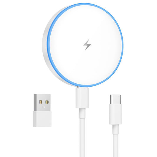 MagSafe Charger 15W Magnetic Wireless Charger Fast Charging Pad Compatible with iPhone 17/16/15/14/13/12 Series & AirPods 4/3/2/Pro Magnetic MagSafe