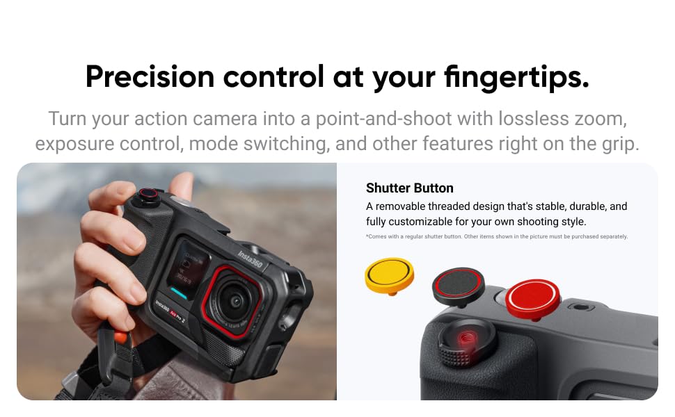 Insta360 Ace Pro 2 Xplorer Grip Pro Kit, Upgraded More Comfortable Grip, transforms Your Camera into the Ultimate Tool for Street Photography