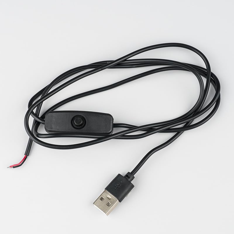 ThtRht 4 Pack USB Extension Cable with Switch On/Off 2 Pin Wire Connector DIY Power Cord Toggle Rocker for 5V 12V LED Strip Light Driving Recorder LED