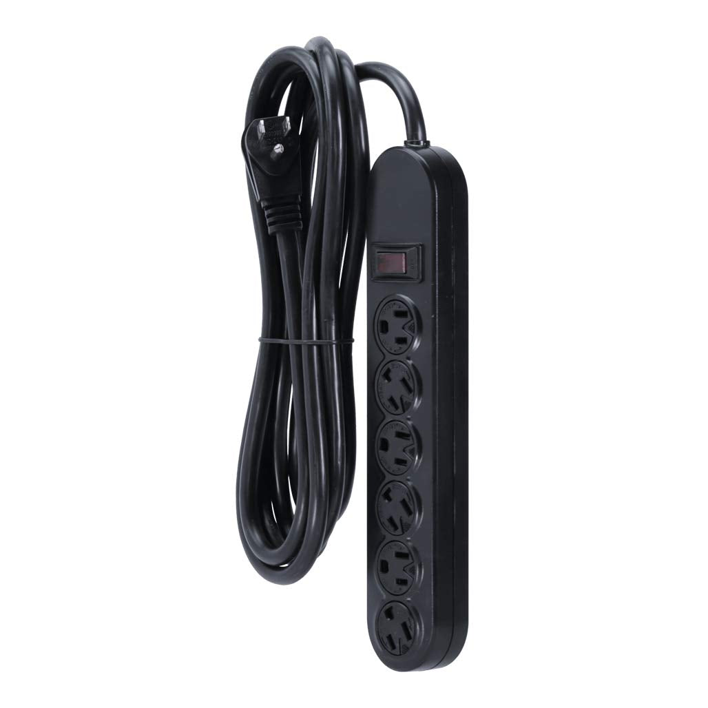 UNINEX 9ft 6-Outlet Power Strip, Black