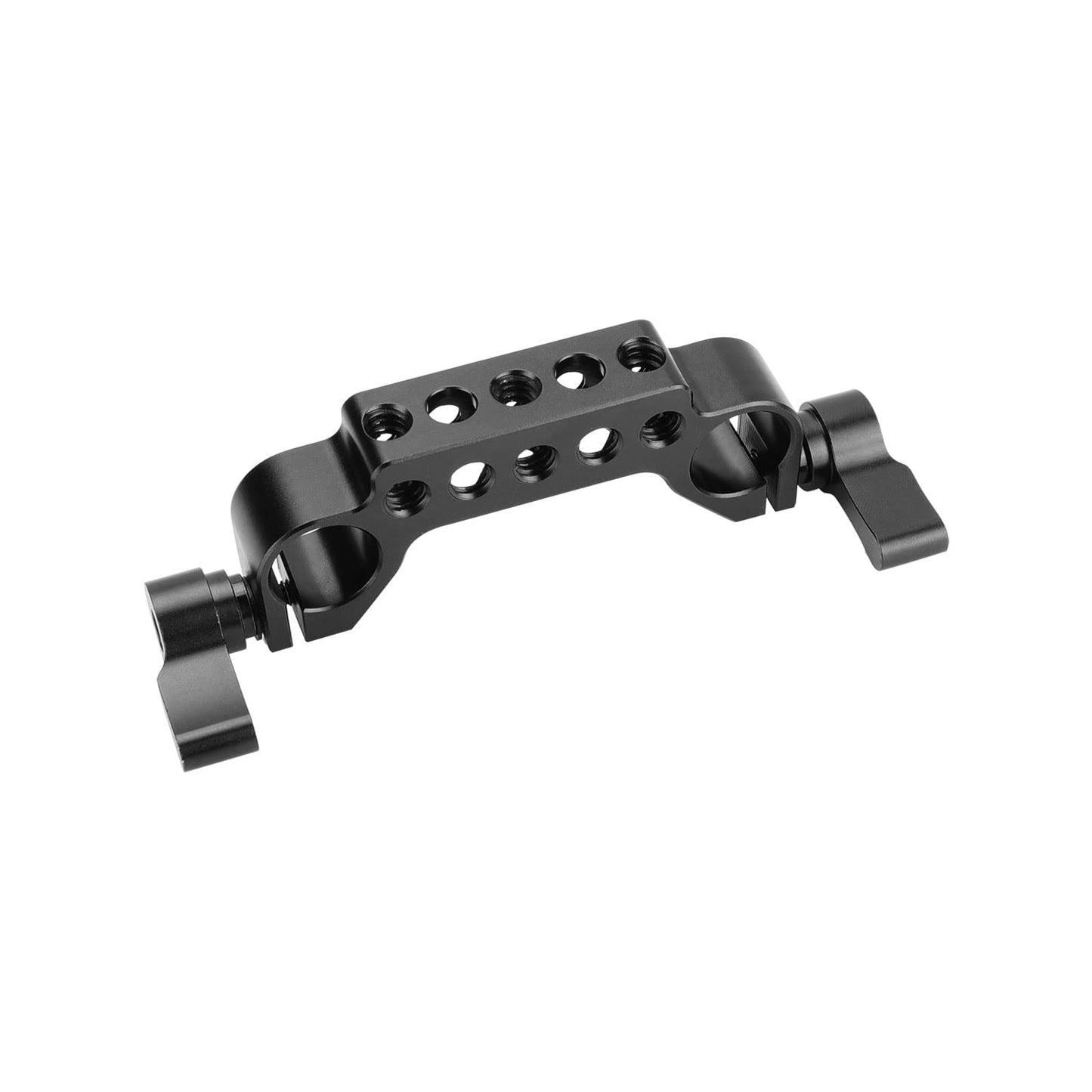 SZRIG 15mm Rail Rod Clamp with 1/4"-20 Thread Black Knob for DLSR Camera Rig Cage Baseplate Photo Studio