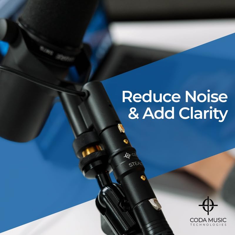 Coda MB-Stealth in-Line Microphone Preamp Mic Gain Booster for Dynamic and Ribbon Mics - 48V Phantom Power Mic Preamp with 28 db Clean Gain, Ultra Low
