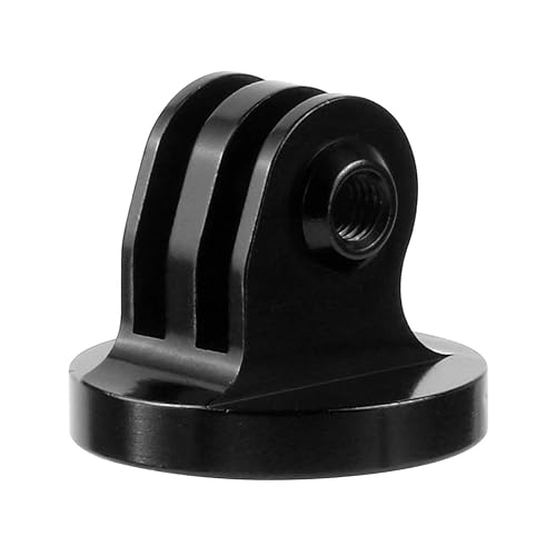 NovelGoal Mini Tripod Mount Adapter 1/4" Aluminium Alloy Base Compatible with GoPro Sports Action Camera Accessories (Black)
