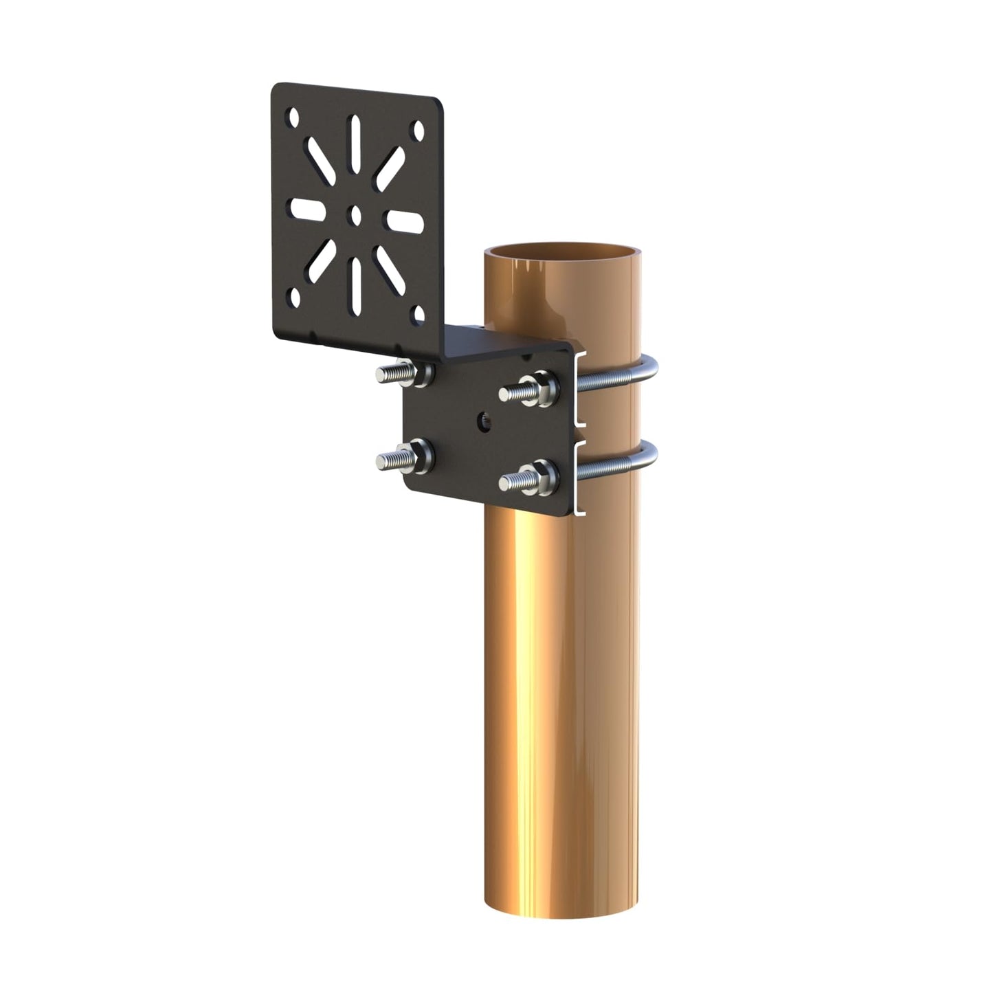 Aimeboost Antenna Mount Anti Vibration Weather-Resistant Heavy Duty Antenna Mast Bracket [ Without The Pole ] for Outdoor Home Antenna Pole Mount Kits