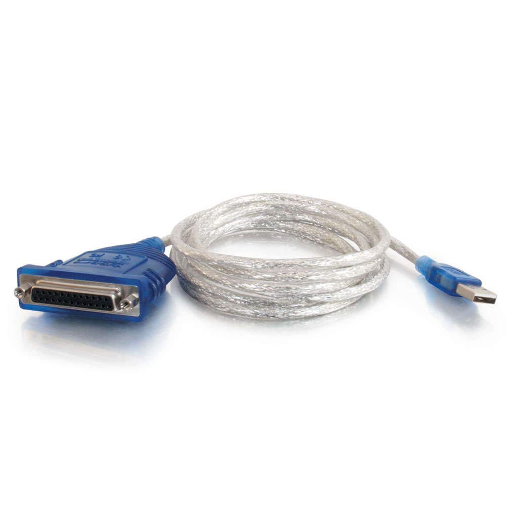 C2G 16899 USB To DB25 Parallel Printer Adapter Cable, Beige (6 Feet, 1.82 Meters)