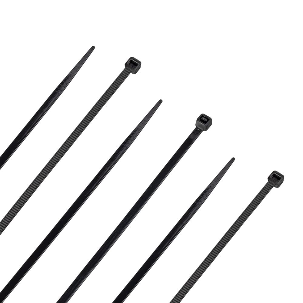 4-Inch Nylon Cable Ties, Black, 18 lbs, 100 Pack