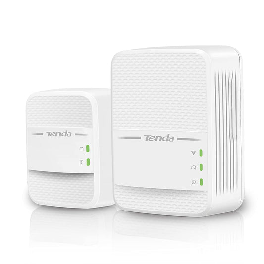 Tenda AV1000 WiFi Powerline Adapter Kit with Gigabit Ports, Powerline Extender with AC650 Dual Band WiFi, Plug and Play, for HD/3D/4K Video Streaming