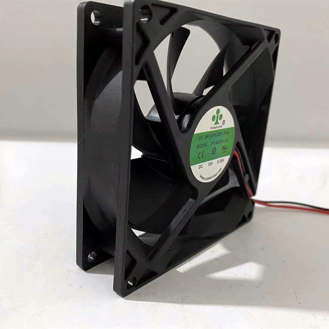 PY-9225H12S 12V 90mm Fan PY-9225H12S 12V 0.35A 90×25MM 2-pin Cooling Fan