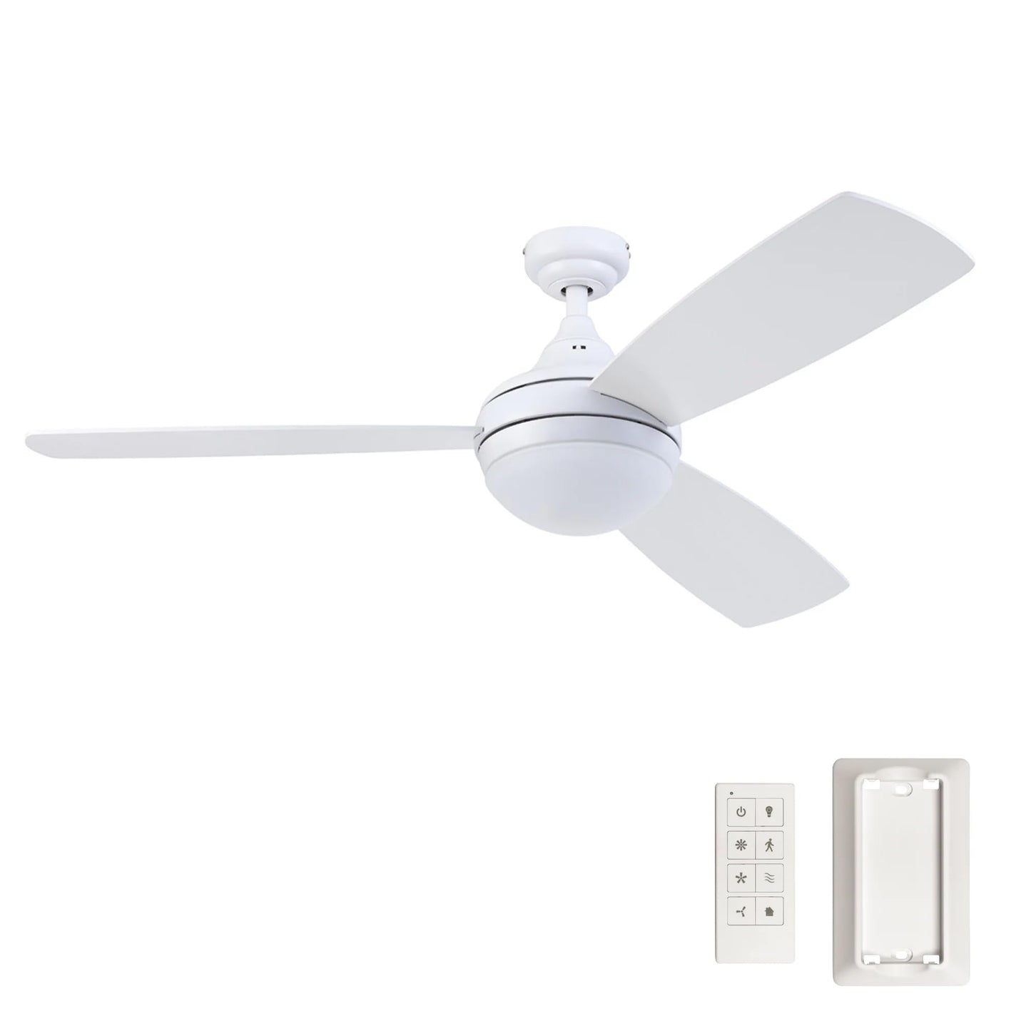 Prominence Home 80034-01 Calico Modern/Contemporary Remote Control Integrated LED Light Kit, 52 inches, White
