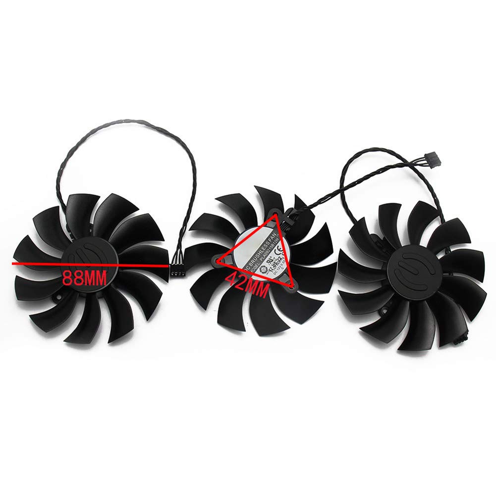 PLA09215B12H 12V 0.55A 4Pin for EVGA GTX1080TI FTW3 GTX 1080 Ti Black Elite Fan Graphics Card Cooling Fan (3PCS)