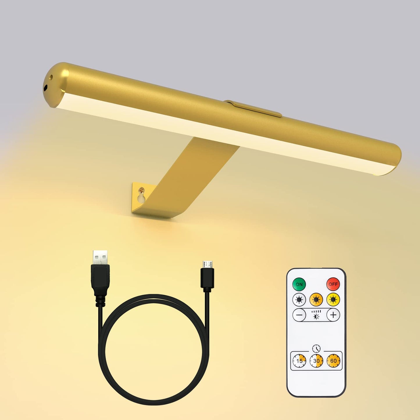 Arixinks Wireless Picture Light for Art Painting with Remote Control, Rechargeable Battery Picture Light Dartboard Light, Full Metal 300lm Brightness