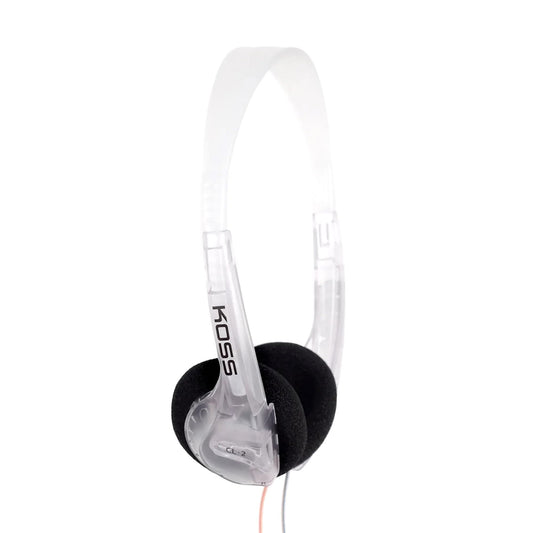 Koss CL/2 Clear Transparent On-Ear Headphone, Retro Look, Lightweight, 3.5mm Jack, 6 Foot Cord