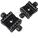 iShoot Metal Double-Sided Clamp IS-SJZ50, Two-Sided Quick Release Plate Clamp with 3/8' Screw Hole, Compatible with 39mm ARCA-Swiss Fit Camera Quick