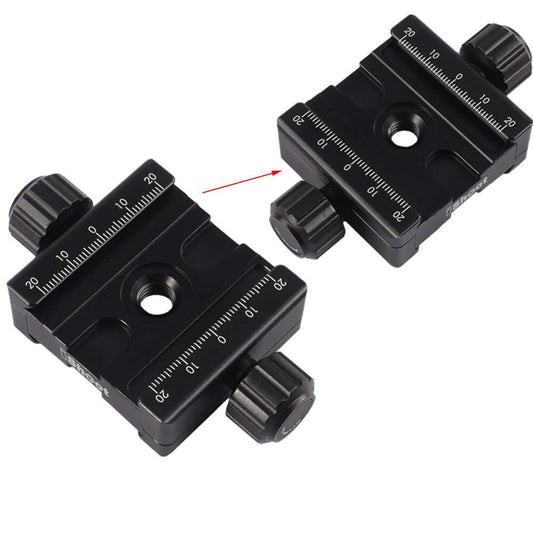 iShoot Metal Double-Sided Clamp IS-SJZ50, Two-Sided Quick Release Plate Clamp with 3/8' Screw Hole, Compatible with 39mm ARCA-Swiss Fit Camera Quick