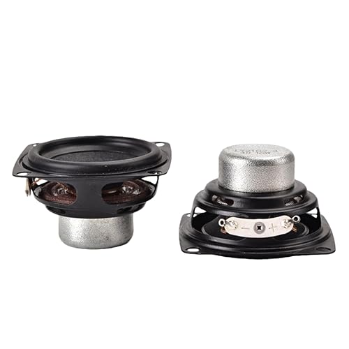 2 pcs 2 inch 53mm 4? 10W Flat-Dome Dual-Magnet Full-Range Speaker Drivers for Bluetooth Speakers