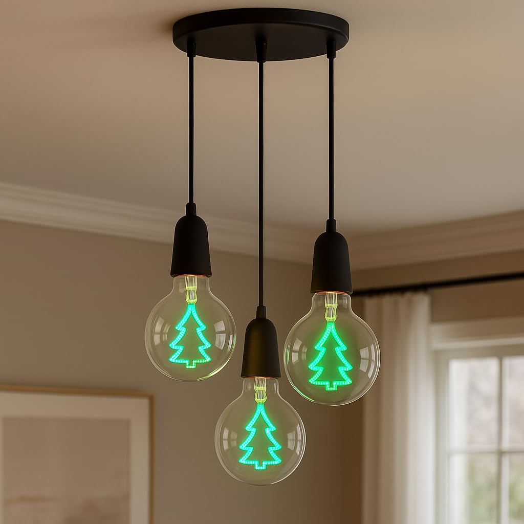 Festive Living LED Christmas Tree Decorative Green Filament Light Bulb