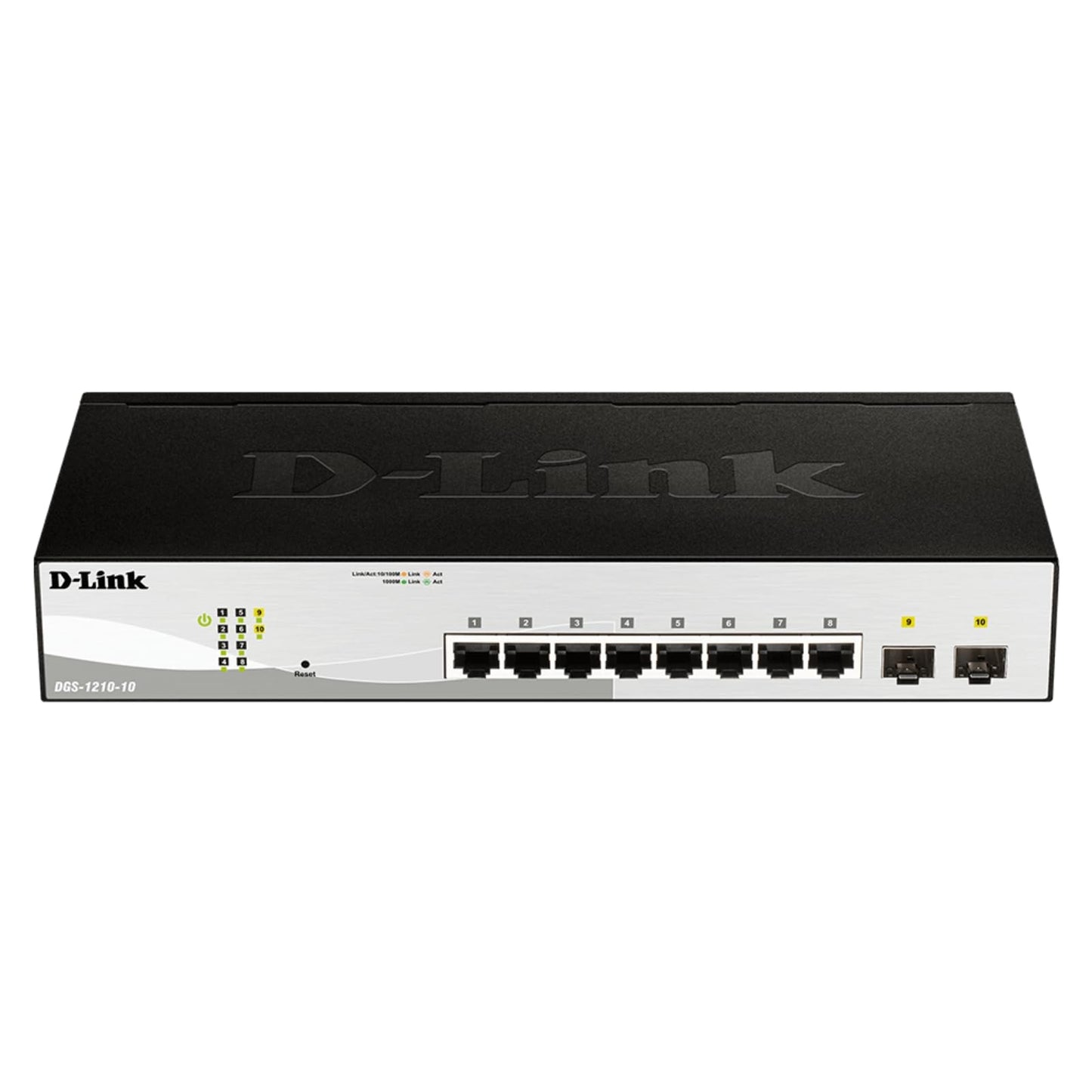 D-Link 10-Port Gigabit Smart Managed Switch | 8 GbE + 2 SFP Ports | L2+ | VLANs | Cable Diagnostics | Web Managed | Desktop or Rackmount | Fanless |