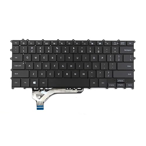 KGIGIBE Replacement Backlit Keyboard for Samsung NP930MBE 930MBE NP930MBE-K05US Laptop US Black Without Frame BA59-04382A