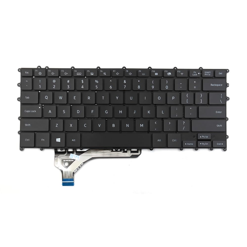 KGIGIBE Replacement Backlit Keyboard for Samsung NP930MBE 930MBE NP930MBE-K05US Laptop US Black Without Frame BA59-04382A