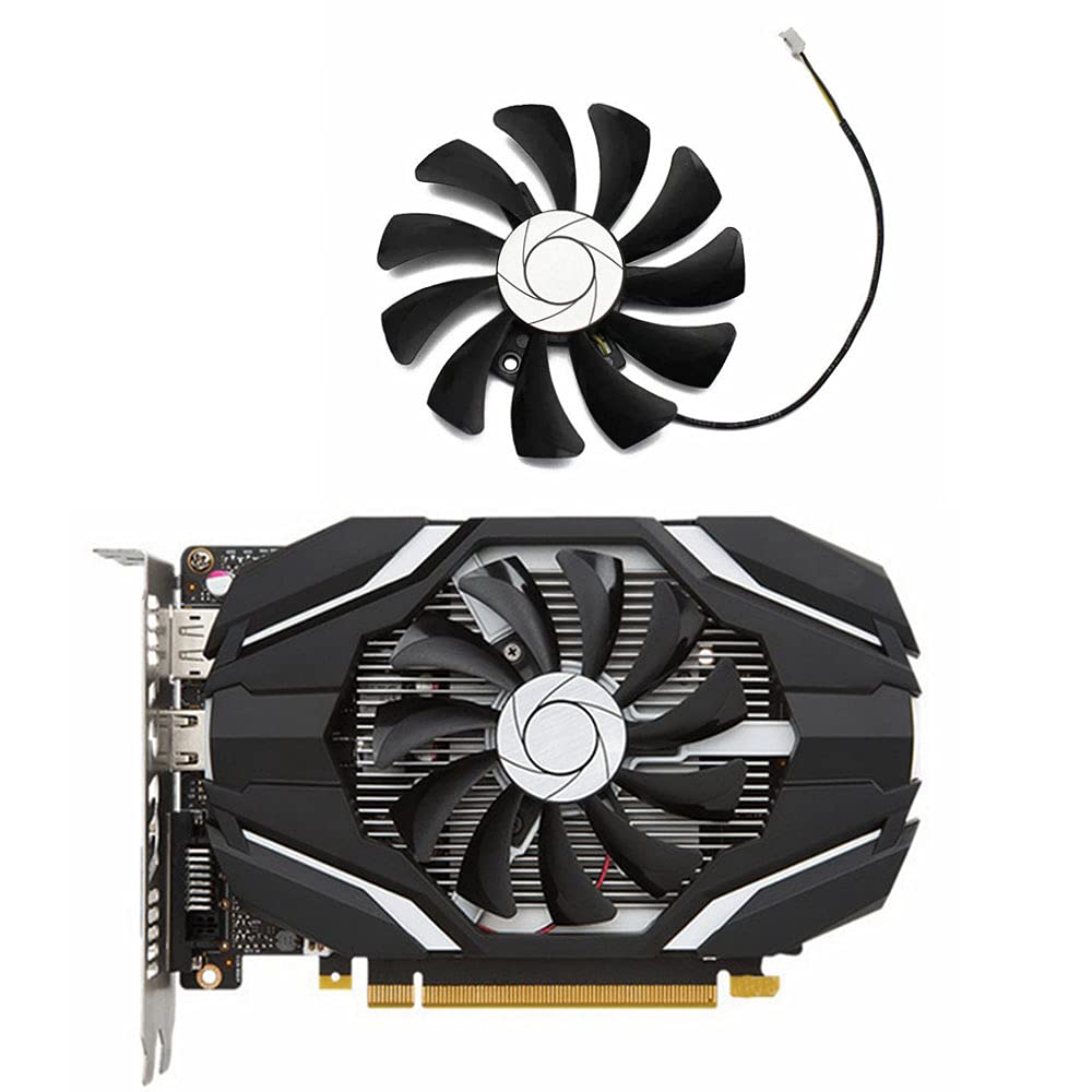 Rakstore 85mm Graphics Card Cooling Fan Replacement for MSI GTX1050 GTX 1050 Ti RX560 Quiet Cooler Fan (2 Pin)