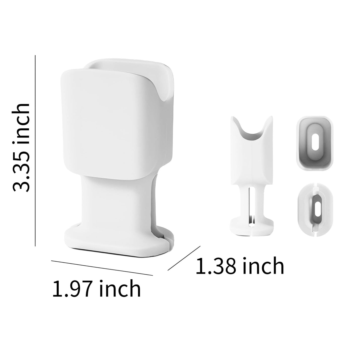 2PK 2 in 1 Silicone Charger Sleeve Protector and Cord Wrap for iPhone Power Adaptor Case, Snap Back Charger Winder Compatible with 18W and 20W Charger