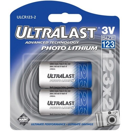 Dantona UL1232 UL1232 CR123-A 3-Volt Photo Lithium Batteries, 2 pk