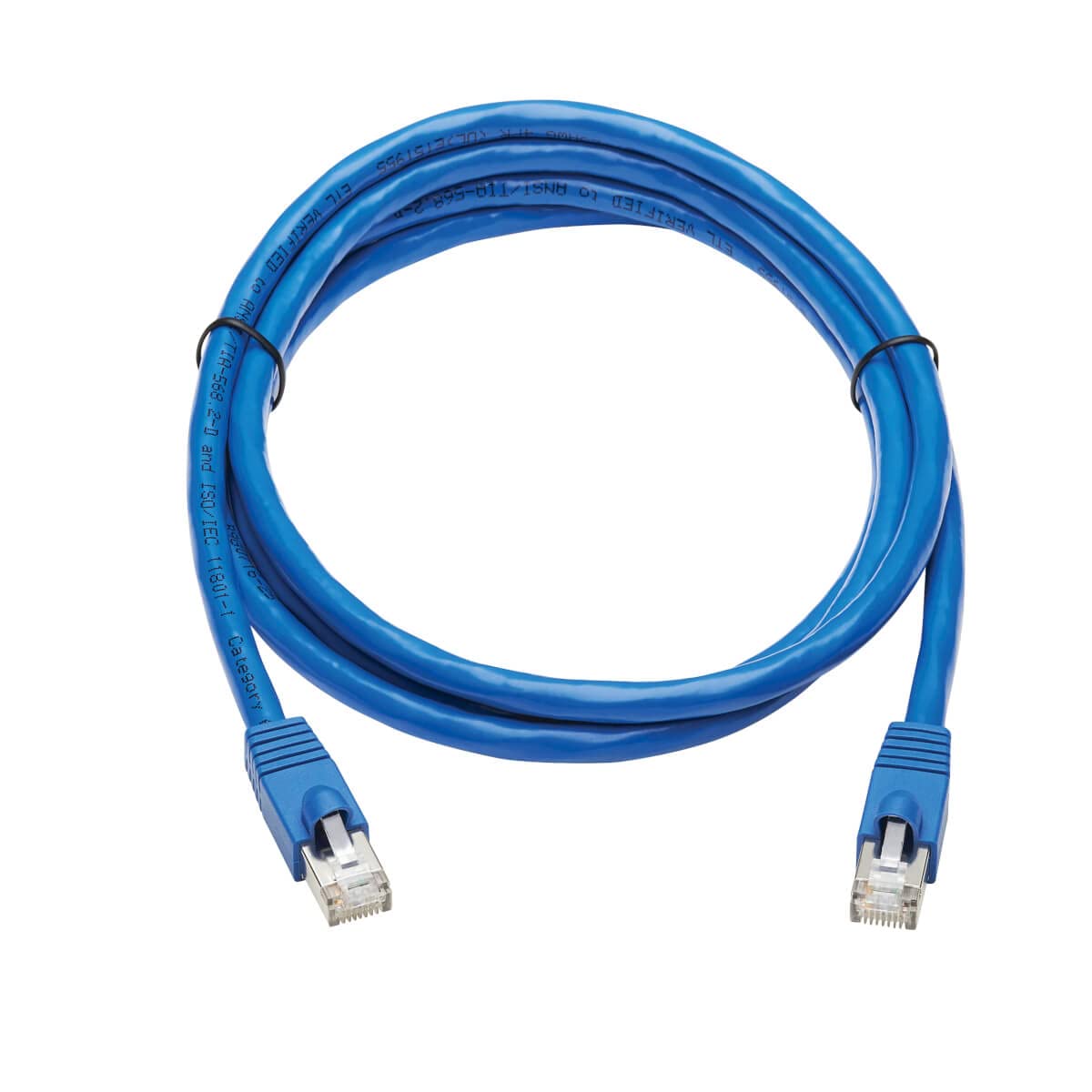 TRIPP LITE Cat6a 10G Ethernet Cable, PoE, CMR-LP, Snagless F/UTP Network Patch Cable (RJ45 M/M), Blue, 6 ft. (N261P-006-BL)