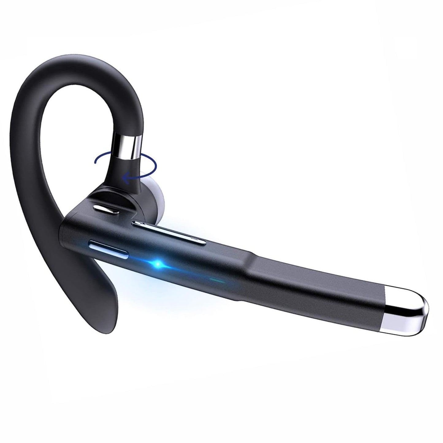 Wireless Earphone Ear-Hook Headphone Boom Mic Compatible with Samsung Galaxy S24/S23/S22 Plus, Handsfree Single Headset Over The Ear Earbud