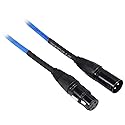 Rockville RCXFM10P-BL 10 Foot XLR Microphone/Speaker Cable, 100% Copper Conductors, 90% OFC Shielding, REAN Connectors, for Live Sound and Studio