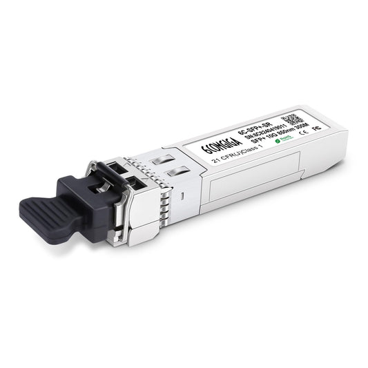 6COM 6COMGIGA 10GBase-SR SFP+ Transceiver, 10G LC 850nm Multi-Mode Module, up to 300 Meters, for HP J9150A and Other Open Switches