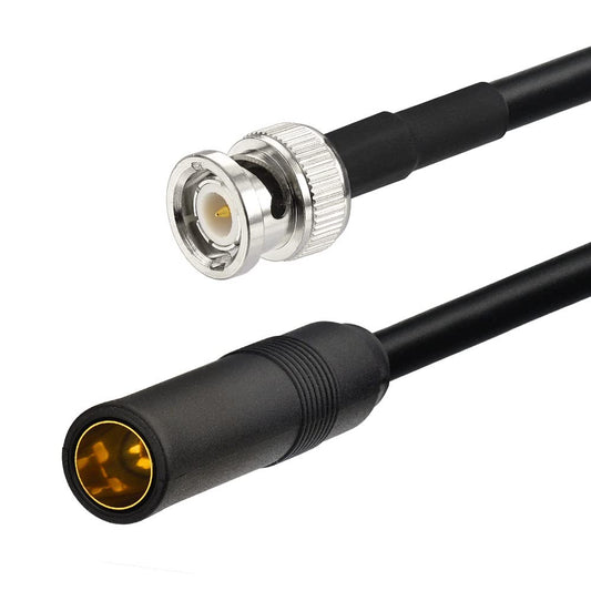 Eightwood BNC Male to DIN AM/FM Female Adapter Extension Cable Coax RG58 12 inches for Car Radio Antenna Scanner