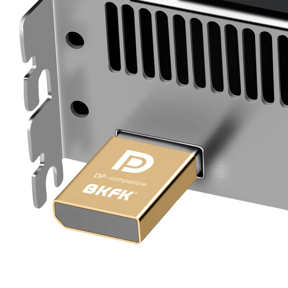 BKFK dp Dummy Plug - Display to hdmi Adapter, Luna Display Virtual Window for Home-edid Emulator-Dummy, displayport Headless dummie dongle(DP-1P)