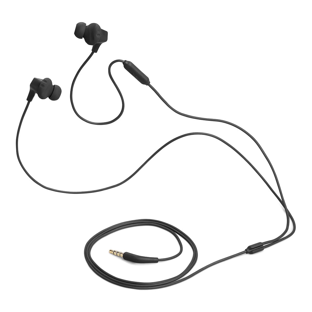 JBL Endurance Run 2 Wired - Waterproof Wired Sports in-Ear Headphones, JBL Pure Bass Sound, Hands-Free Calls, Never Hurt. Never Fall Out. (Black)