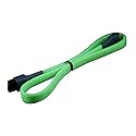 Darkside 45cm (18") SATA 3.0 180° to 180° Data Cable with Latch - Green UV (DS-0156)