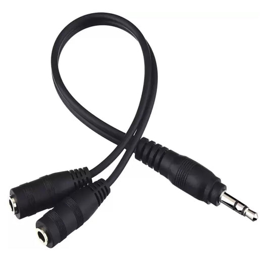 ienza Headphone Splitter for 2 Headphones/Aux Splitter 1 in 2 Out / 1 Audio Jack to 2 Speakers or Headphones (3.5mm TRS Male to 2 3.5mm TRS Female)