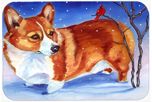 Caroline's Treasures 7411MP Corgi Cardinal Buddy Mouse Pad, Hot Pad or Trivet for Home Office Gaming Working Computers Laptop Mouse Mat,Washable Large