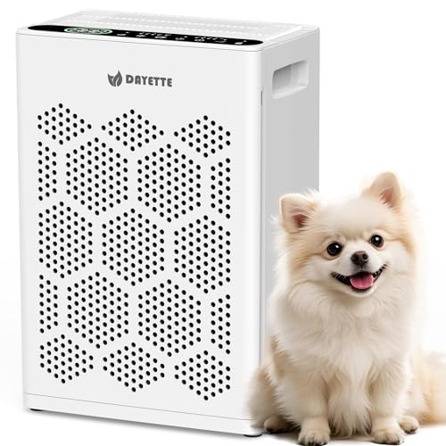 DAYETTE Air Purifiers for Home Large Room Up to 1800 Ft² with Fragrance, Smart WiFi Alexa Control,Auto Mode, HEPA 14 Air Purifier with Washable