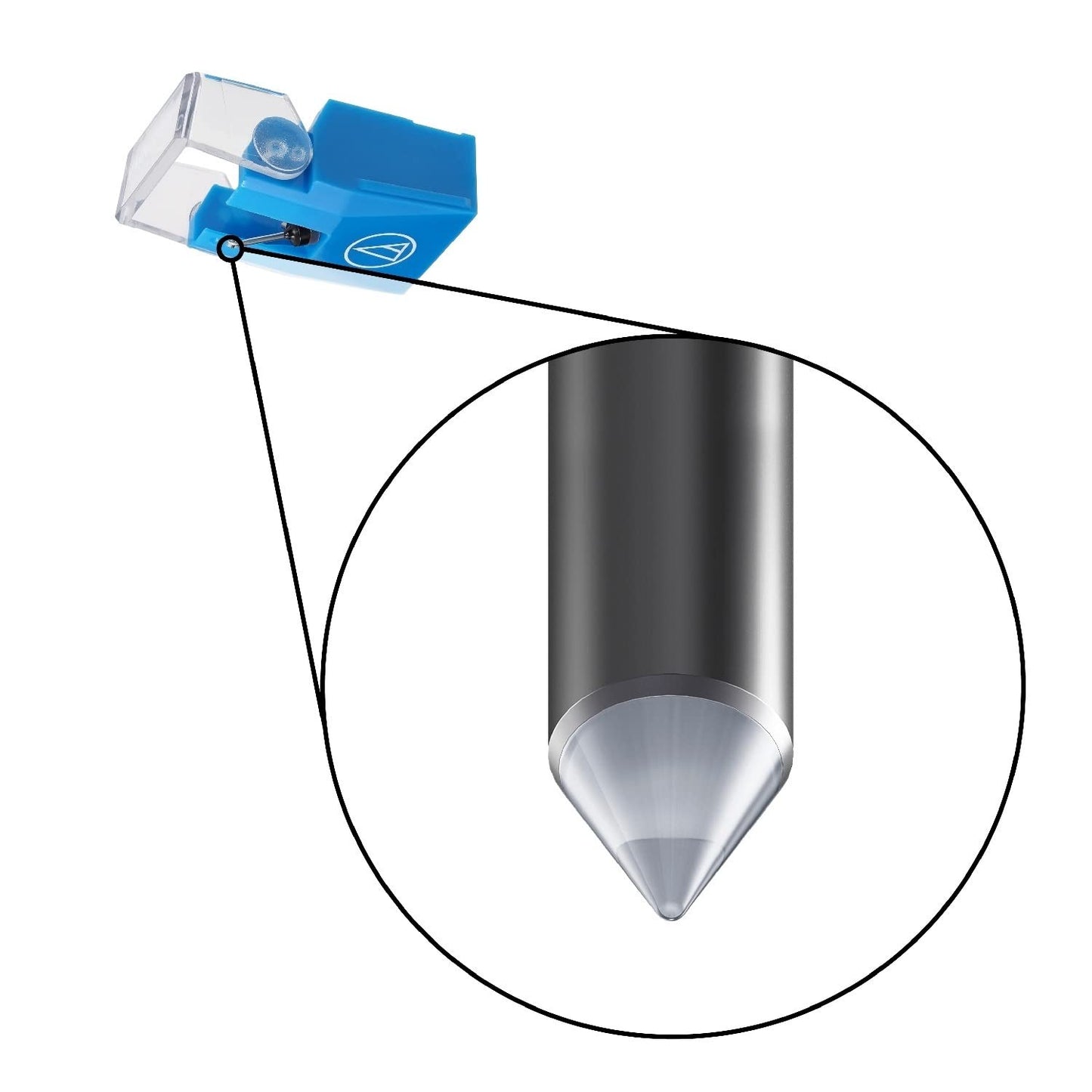 Audio-Technica VMN10CB Replacement Conical Bonded Turntable Stylus for VM520CB & VM610MONO Cartridges Blue