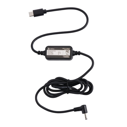 USB-C to Barrel Connector Radar Detector Power Cable for Cobra Radar Detectors, Compatible with Cobra RAD350 380 450 480i 700i and Suitable for Radar
