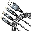 iPhone Charging Cable 6FT, 3Pack [Apple MFi Certified] USB to Lightning Cables Fast Charging, iPhone Charger Cord iPhone USB Cable Compatible…