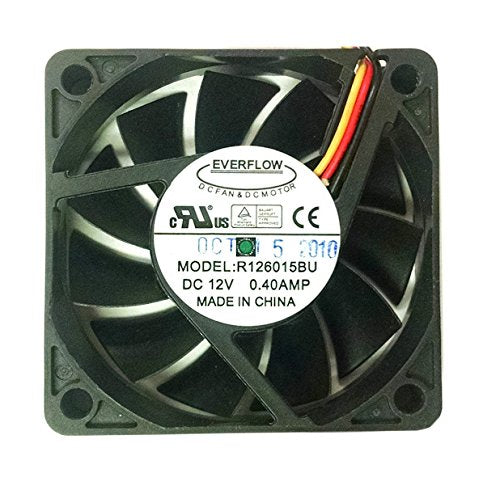 Everflow 12V DC 3 Pin Fans (60x15mm, Ultra High Speed)