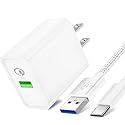 18W Fast Charger for Samsung Galaxy A32 A14 A02S S22 S20 S21 Plus Ultra A53 A33 A54 5G,A50 A20 A10E A12,Tab A 10.5 2018/10.1 2019,Quick Charge 3.0