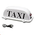 USB Rechargeable Battery Taxi Top Light Roof Taxi Sign with Magnetic Base Waterproof Taxi Dome Light